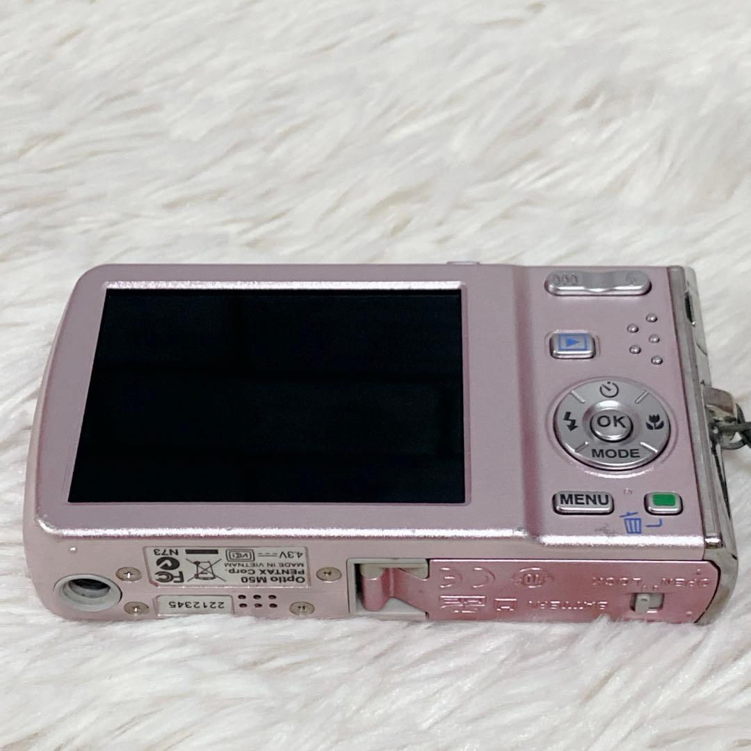 【極美品】 PENTAX ペンタックス optio M50 デジカメ ピンク