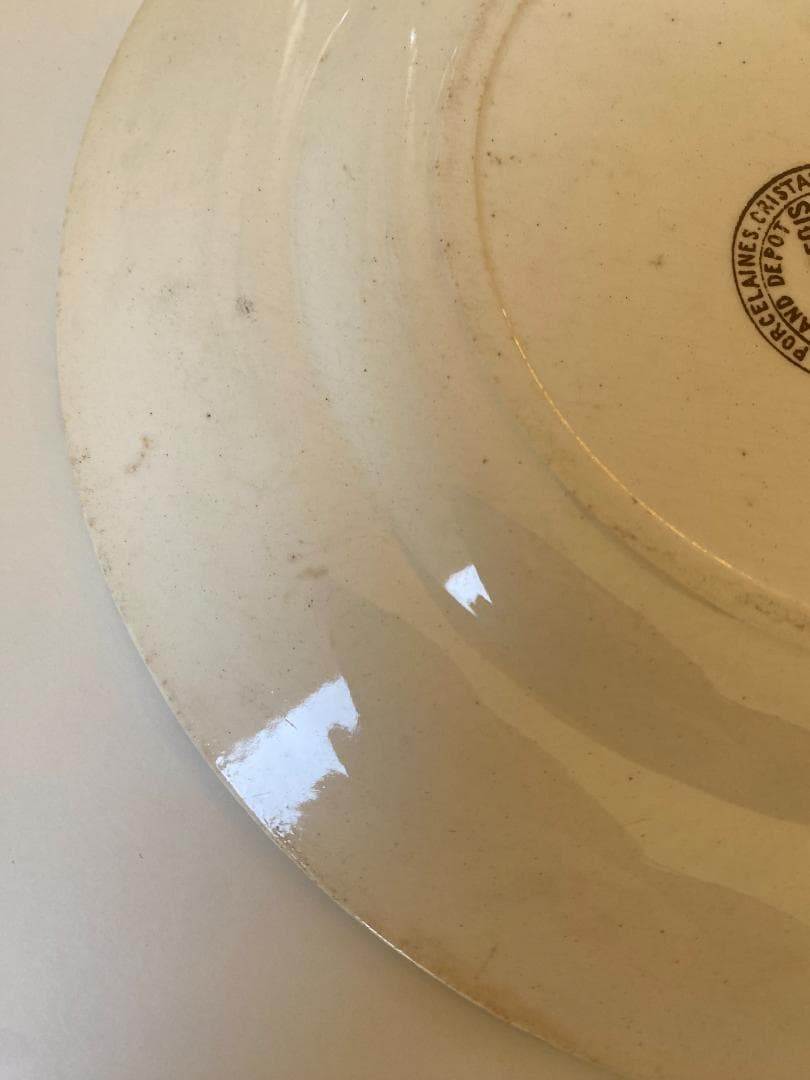 フランス アンティーク エミールブルジョワ セピア 23.5cm 平皿