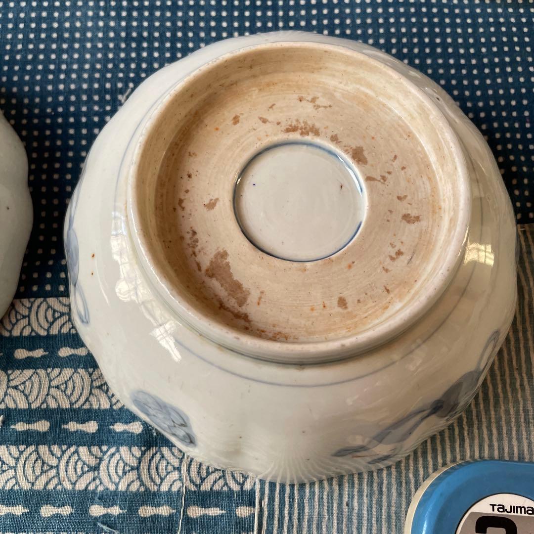 江戸中期　金蘭手　龍　如意宝珠　膾皿　2客