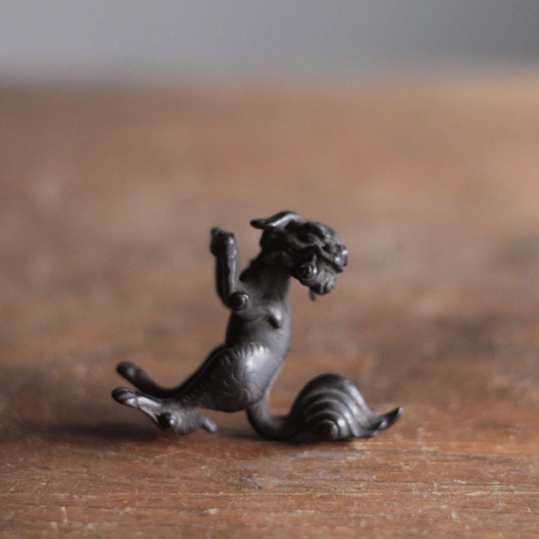 古銅 獅子 オブジェ 古美術 古道具 アンティーク