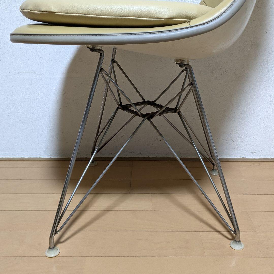 希少 正規品 ハーマンミラー イームズ シェルチェア ナウガレザー パッド付 3