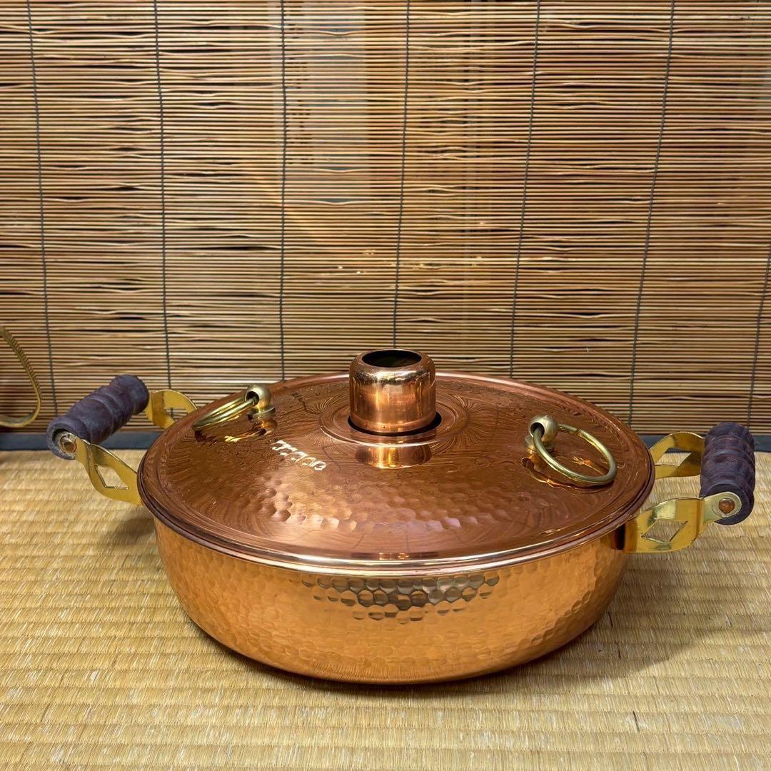 C- 1519▲銅製　しゃぶしゃぶ鍋とアイスペール