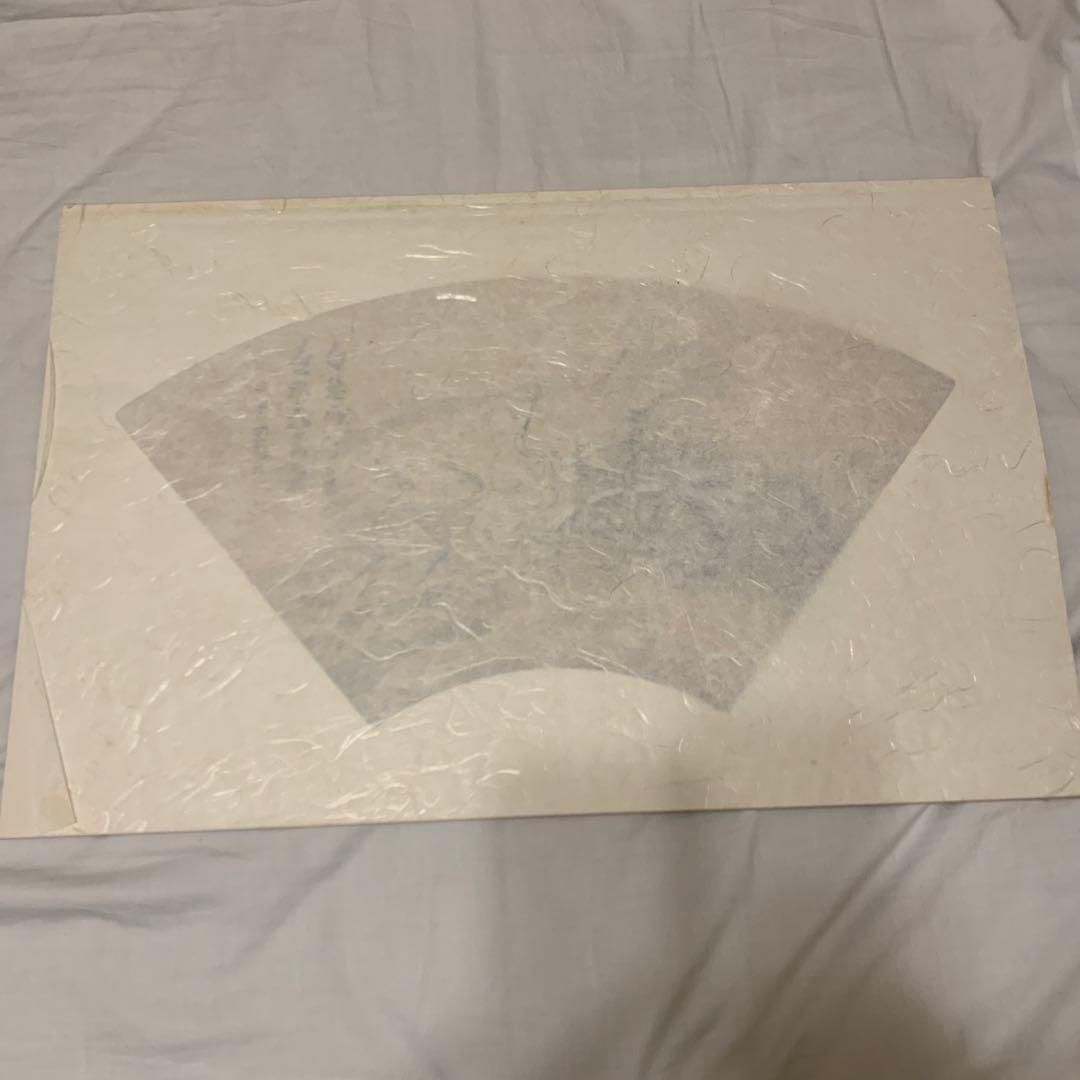 扇形図　白鹭図