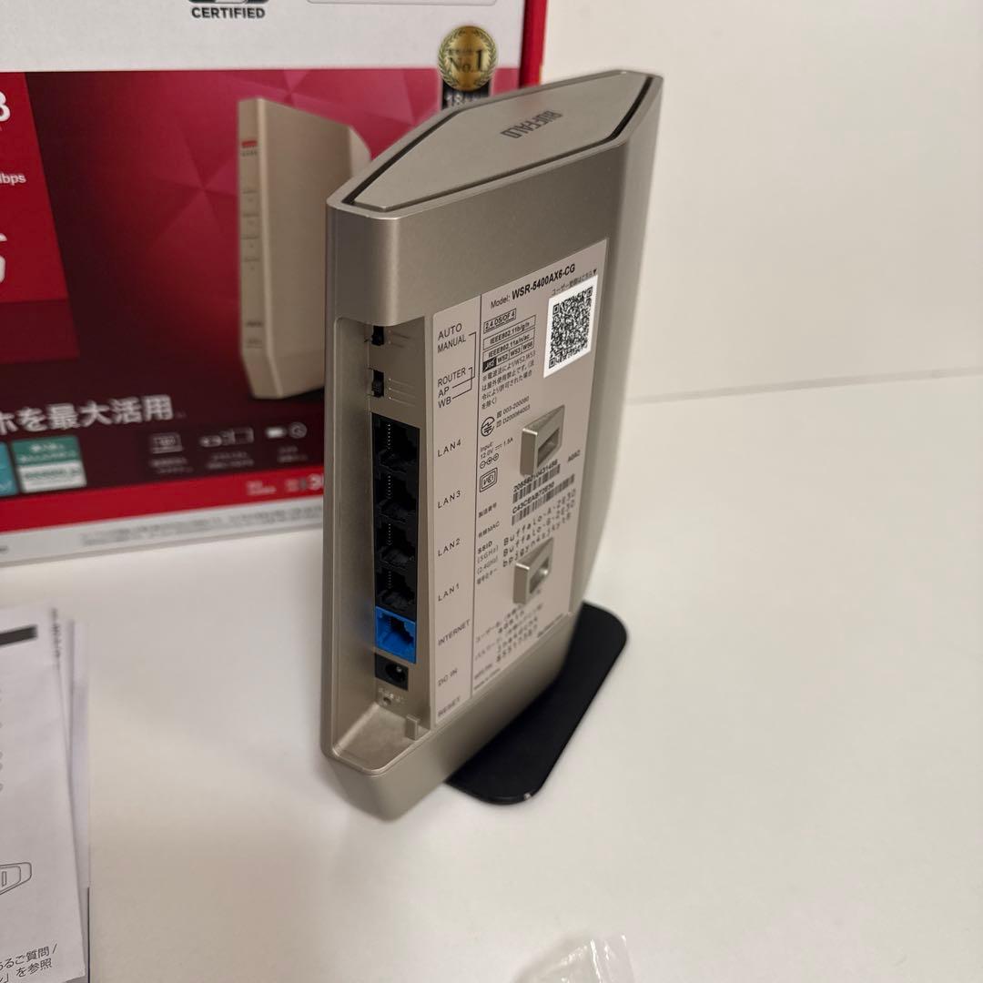 BUFFALO WSR-5400AX6-CG Wi-Fi 6ルーター