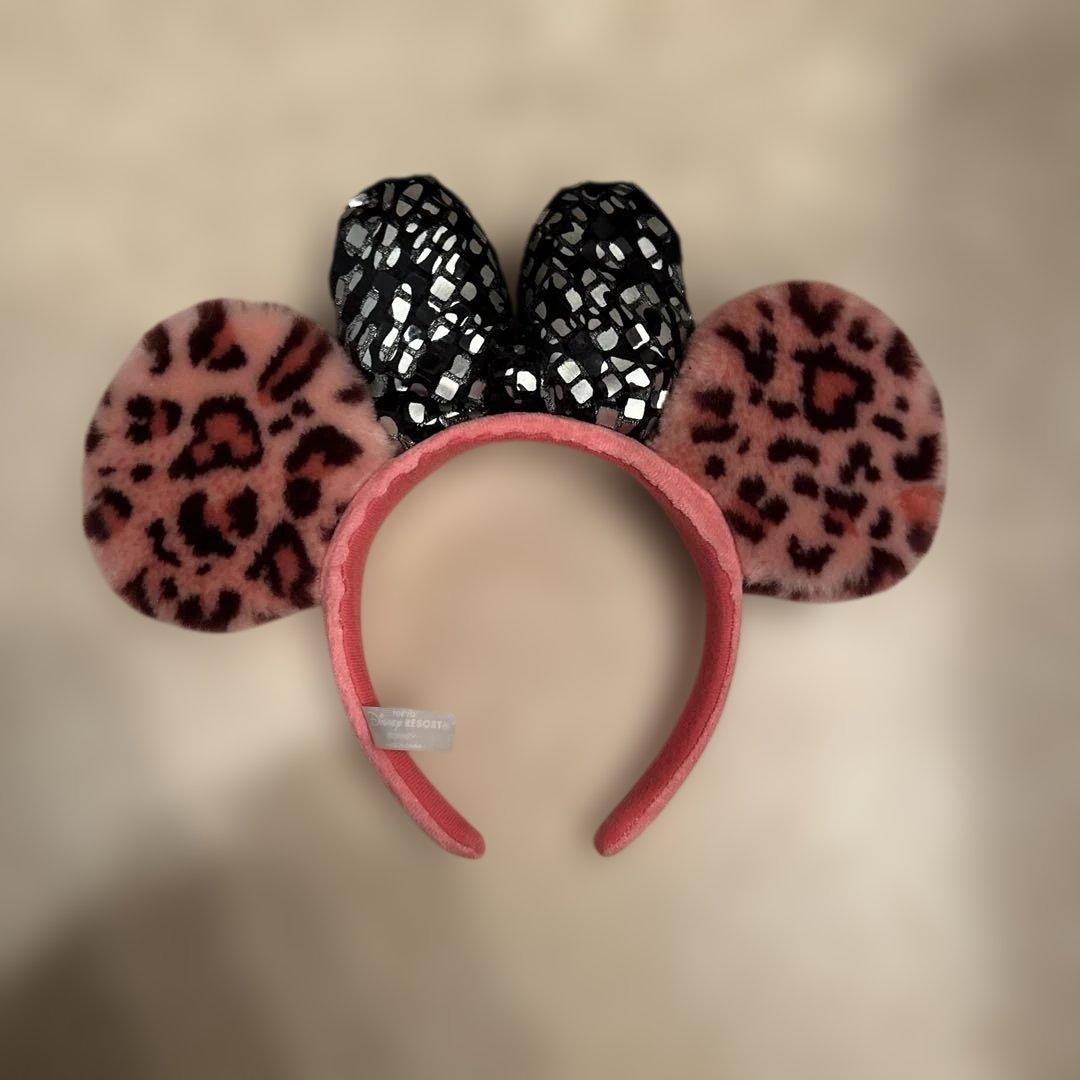 ディズニー　ミニーカチューシャ　豹柄ミニー