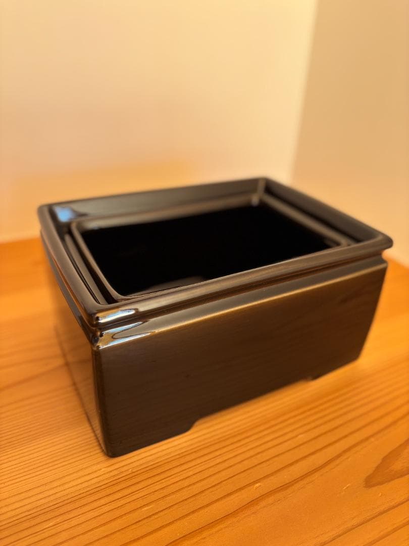 つけもの名人 長谷園　【廃盤商品】 水抜き付き　伊賀焼 角型
