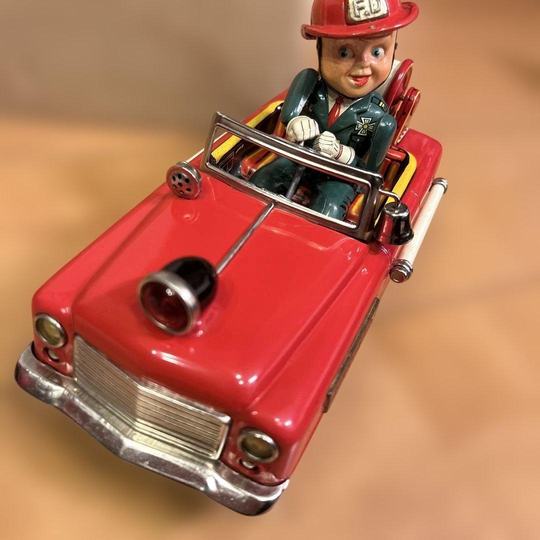 野村トーイ　ファイヤーチーフ 自動操縦 車両　ブリキ　消防車
