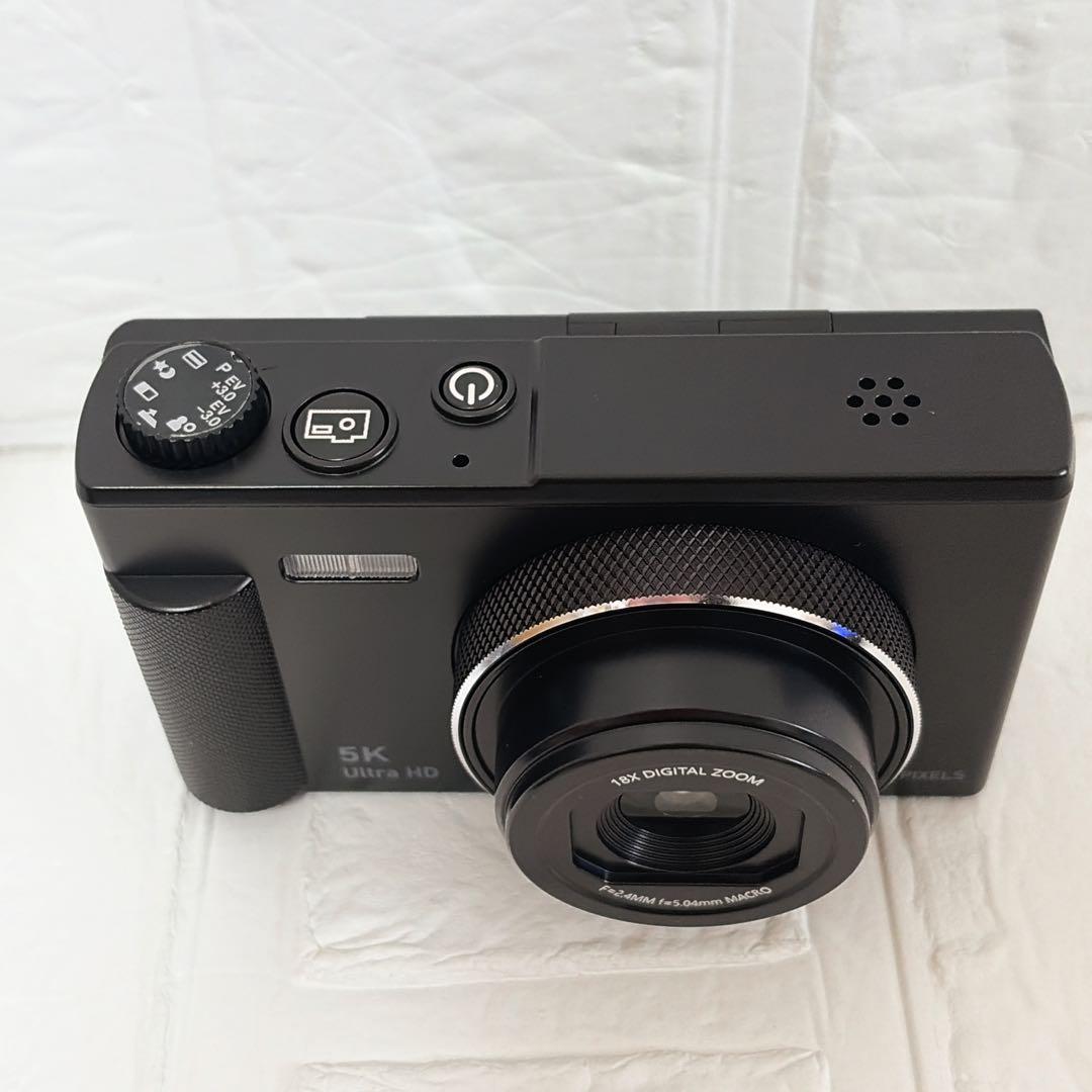 5K対応 7500万画素 デジカメ 自撮り可 32GB付