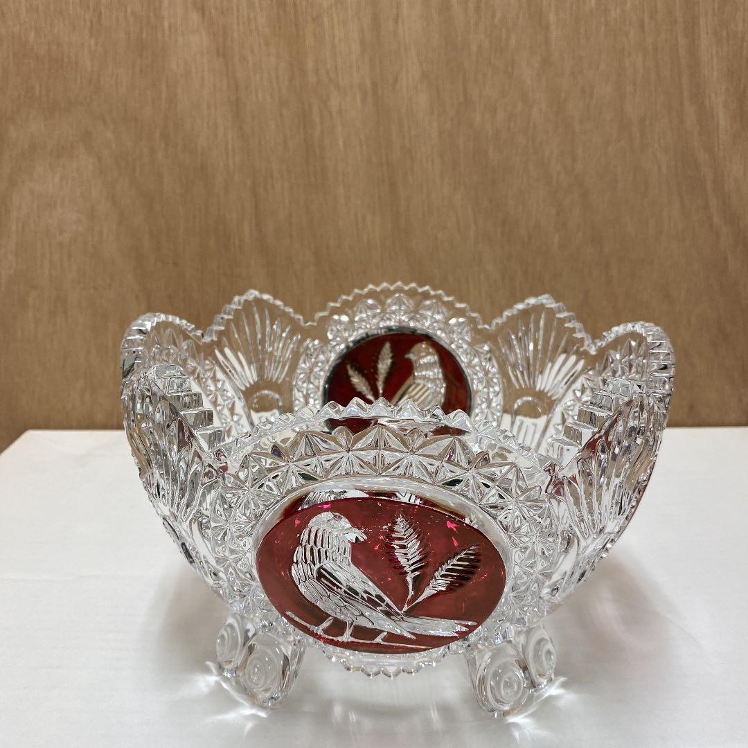 クリスタル　切り子　ボウル