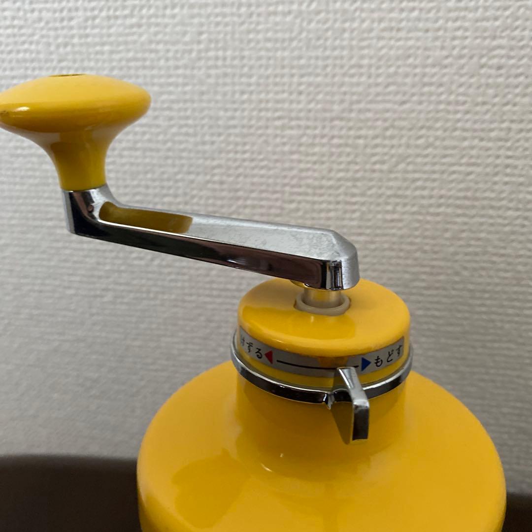 【美品当時物】タイガー 氷削り器 きょろちゃん かき氷機　イエロー　昭和レトロ