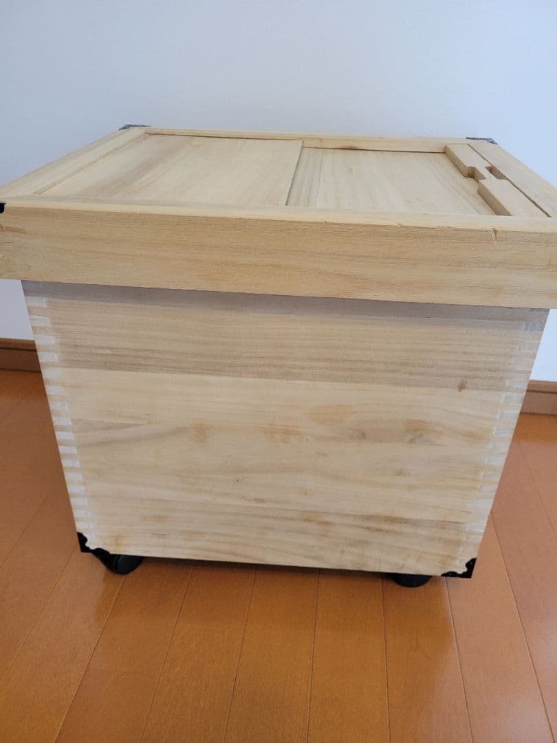 米びつ30kg用国産桐材 スライド式米収納ボックス米容器 保存容器