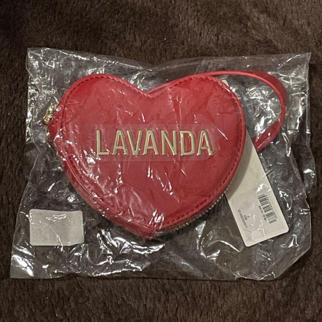 LAVANDA ハートモチーフポーチ 赤　宇野実彩子　UNO