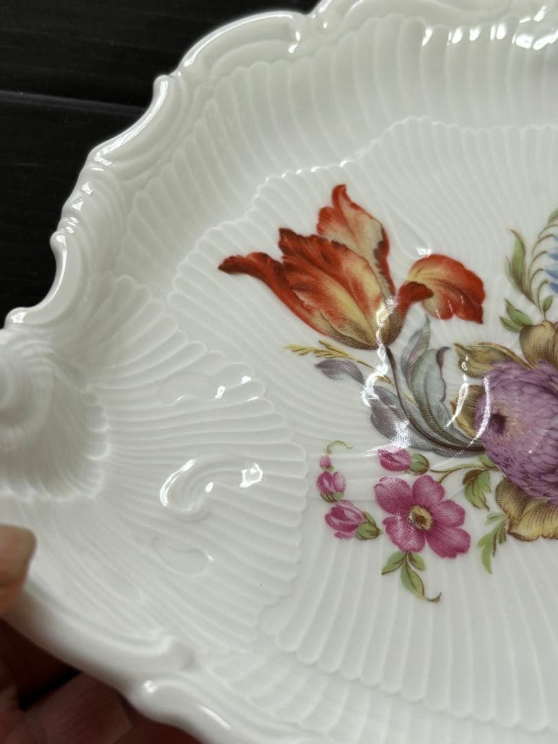 希少❣️未使用極美品❣️リチャードジノリ シェルディシュ サックスフラワー