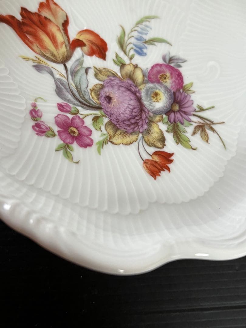 希少❣️未使用極美品❣️リチャードジノリ シェルディシュ サックスフラワー