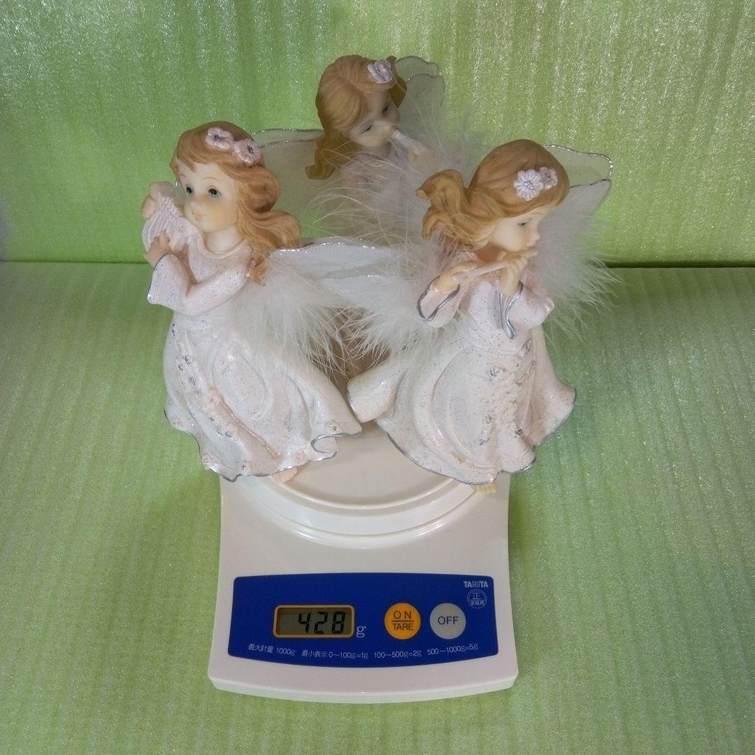 天使の像　3体セット　演奏　えんそう　音楽隊　play（プレイ）　楽器　少女