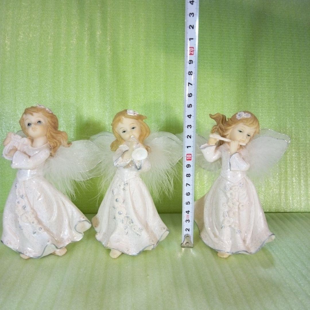 天使の像　3体セット　演奏　えんそう　音楽隊　play（プレイ）　楽器　少女