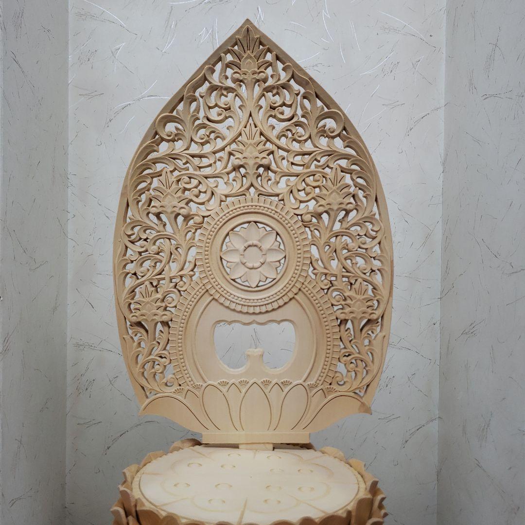 蔵出し特価仏像上彫りヒバ材 薬師如来坐像6.0寸★お薬師さん