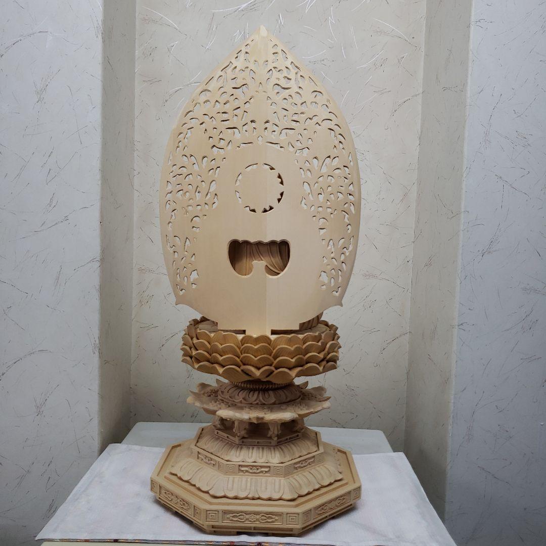 蔵出し特価仏像上彫りヒバ材 薬師如来坐像6.0寸★お薬師さん