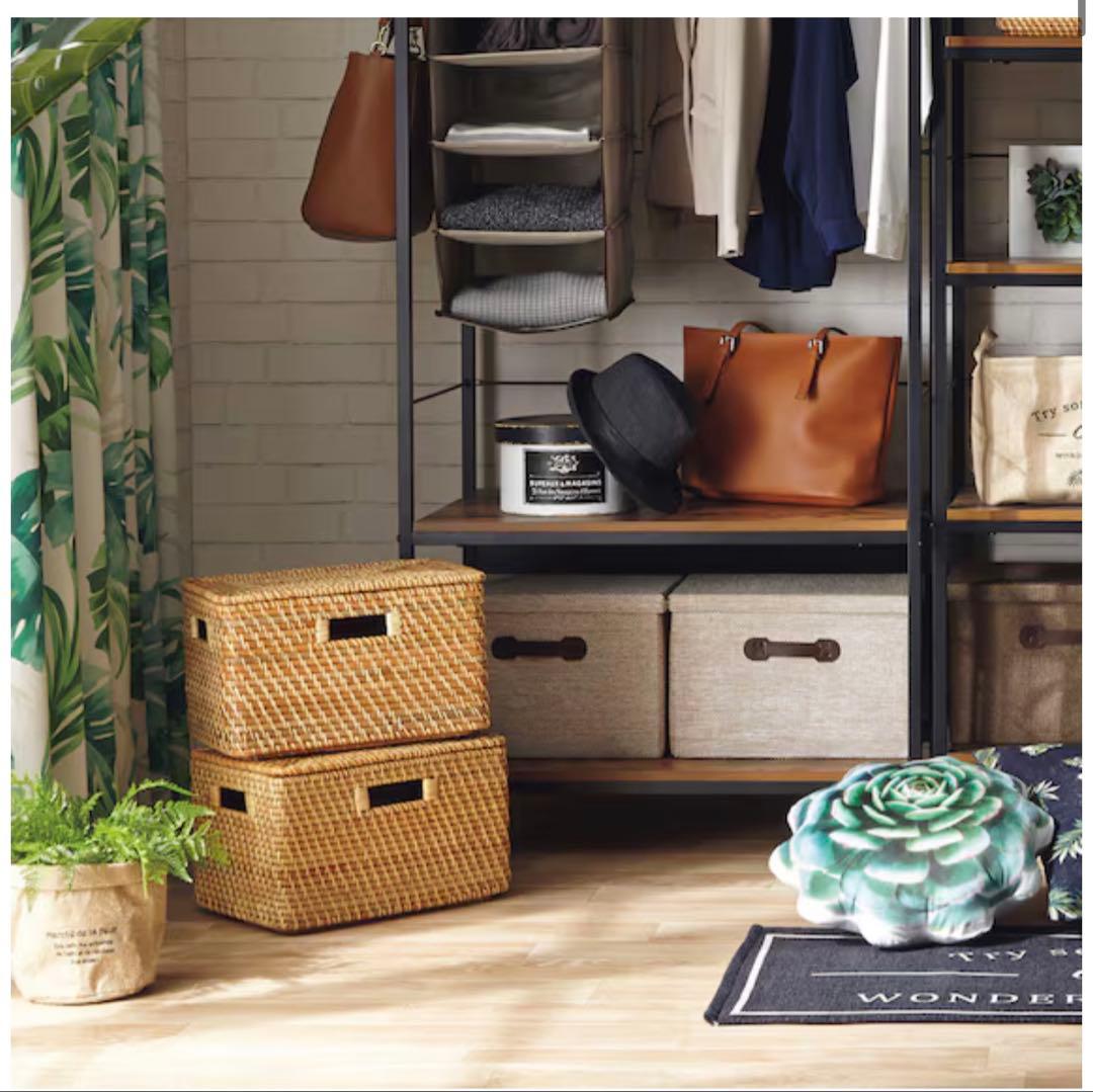 ニトリ　ラタンバスケット　レギュラー　ナチュラル　3セット　送料込み