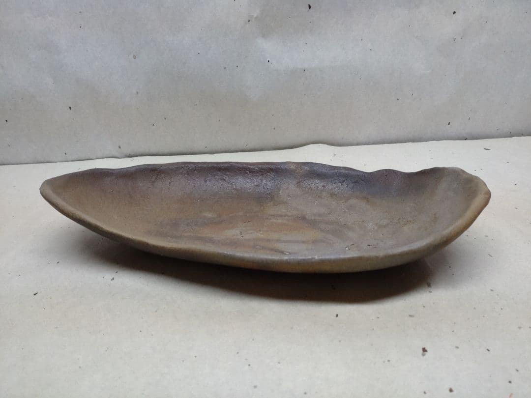 56.備前焼長皿