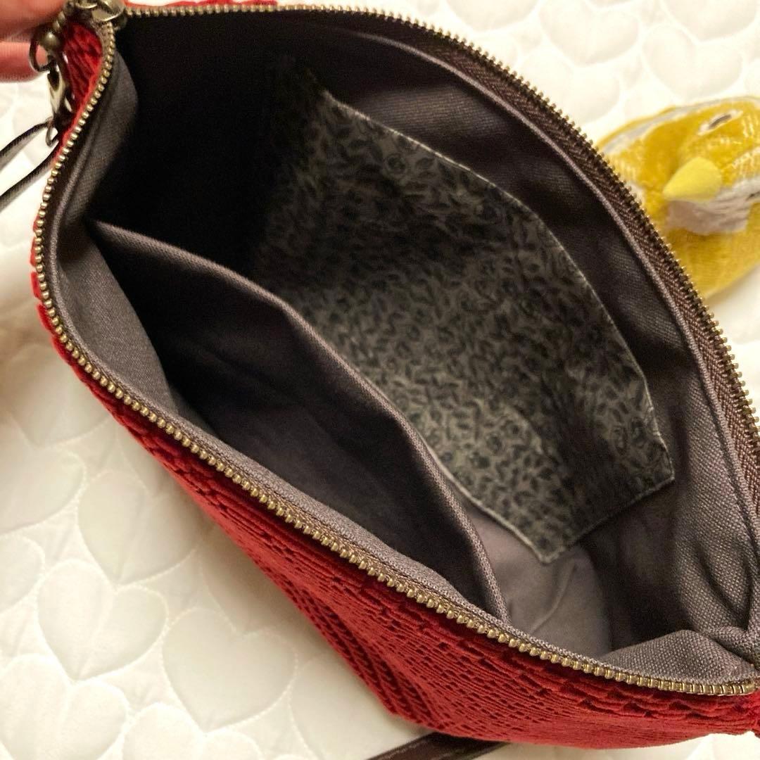 812 ランドパズルのショルダーバッグ　land puzzle ★レア★赤