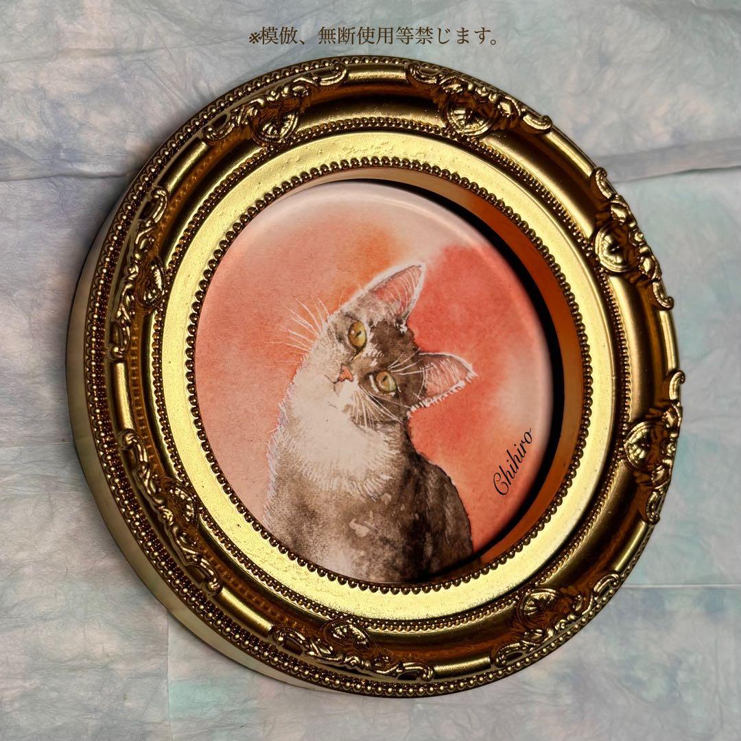 絵画 猫 猫の絵 水彩 ねこずき 猫雑貨 美術品 猫グッズ 原画 cat art