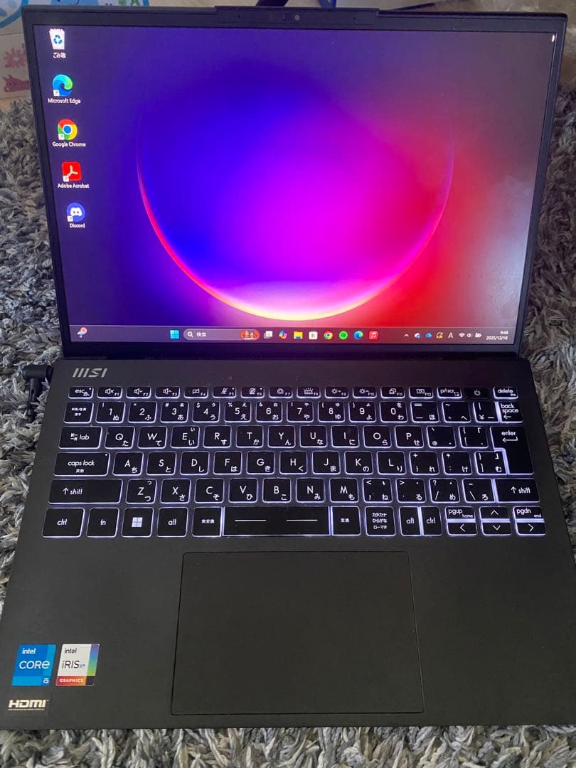 MSI ノートPC i5-1235U 動作確認済