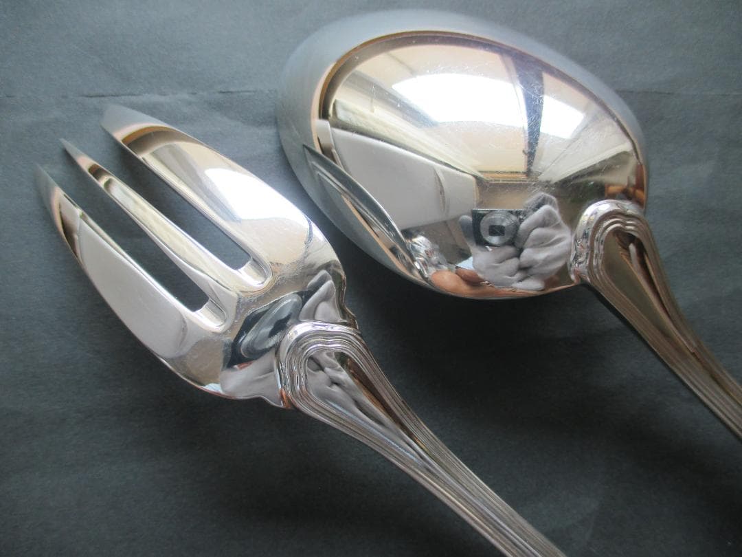 仏蘭西高級銀器クリストフルシルバー　サーバーフォーク＆スプーン２本　スパトゥール