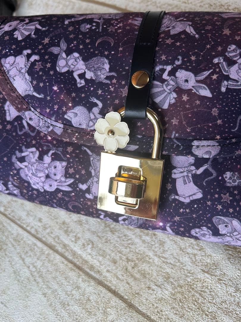 レオ様　ジョリーフルール　星月夜　黒　お財布ショルダーバッグ