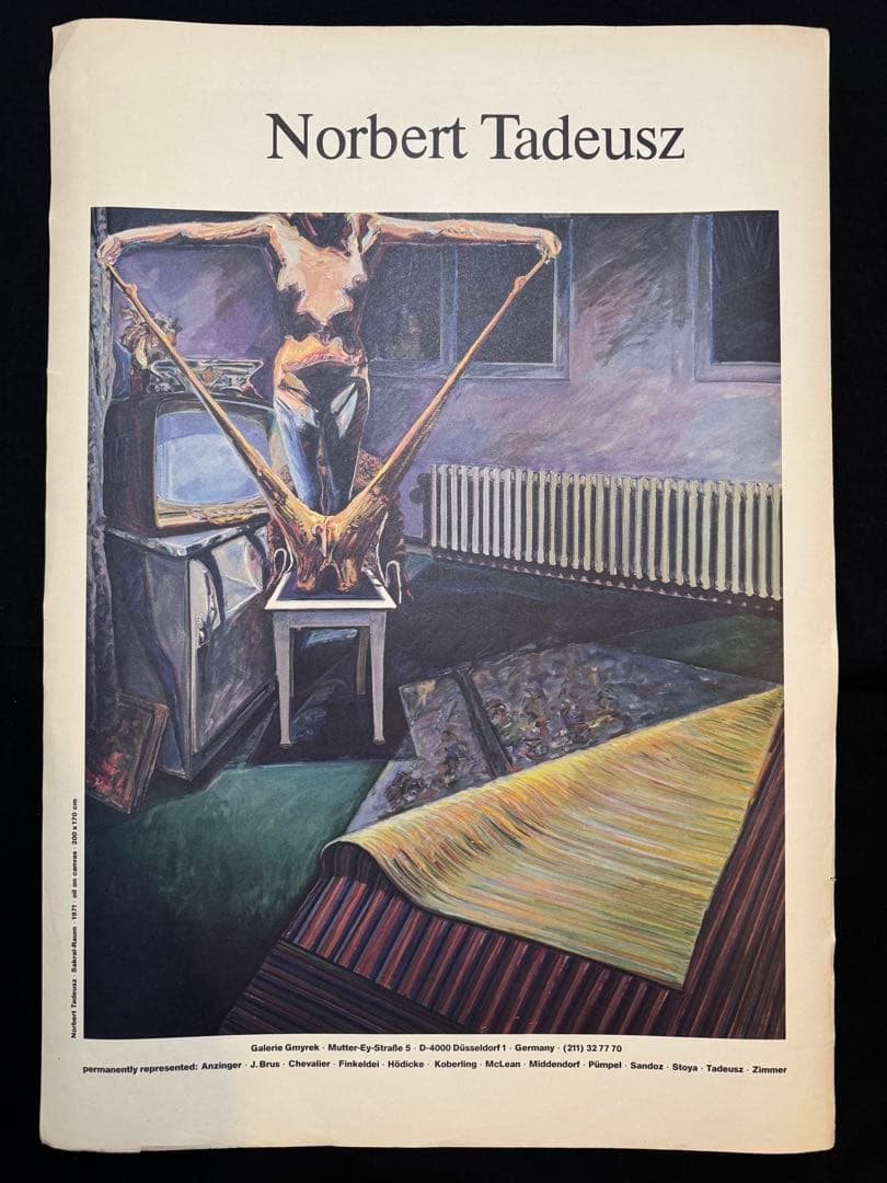 【当時物】1980s ノルベルト・タデウシュ大判両面印刷（50×70cm）