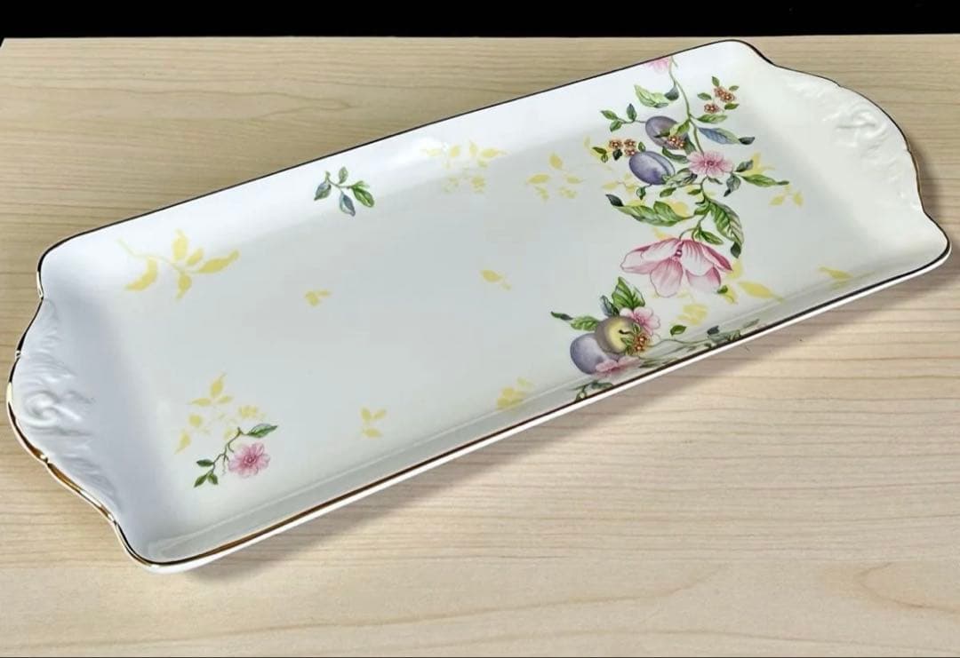 ウェッジウッド　スイートプラムダマスク サンドイッチプレート　※未使用保管品