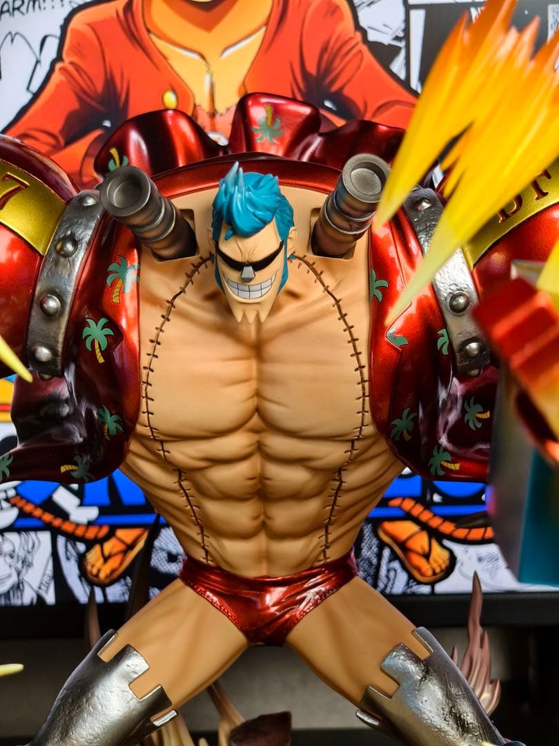 ONE PIECE フランキー フィギュア 樹脂製 実物写真　自宅即日発送