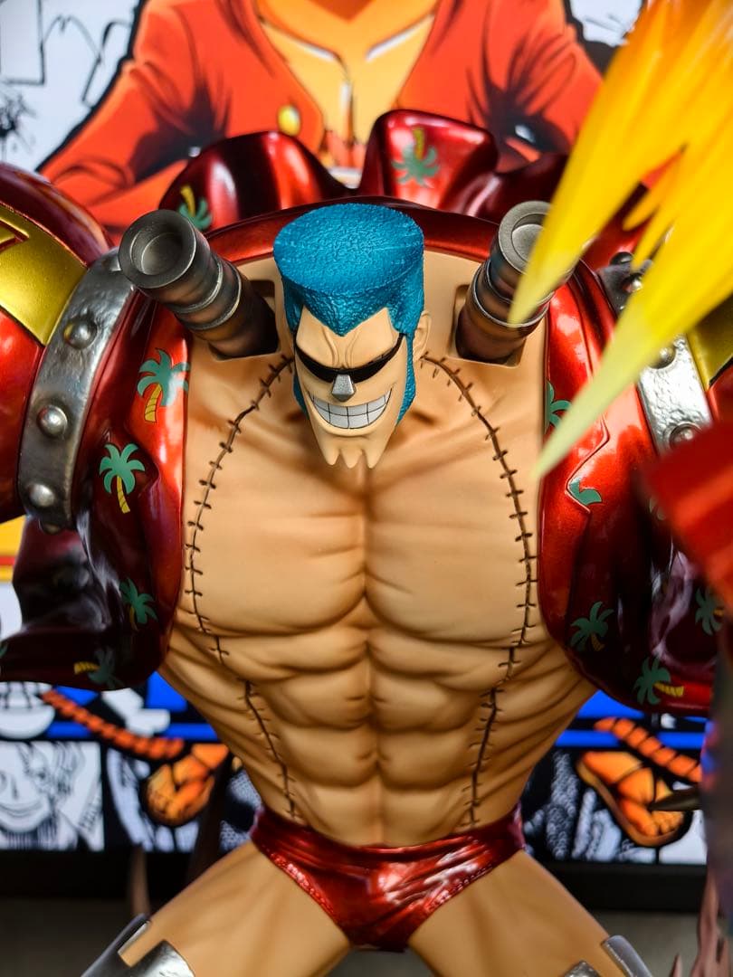 ONE PIECE フランキー フィギュア 樹脂製 実物写真　自宅即日発送