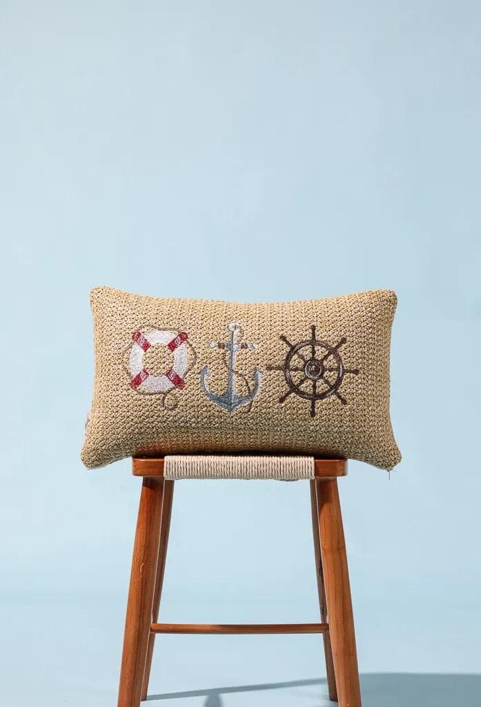 刺繍クッション ランバーピロー 2枚セット 新品