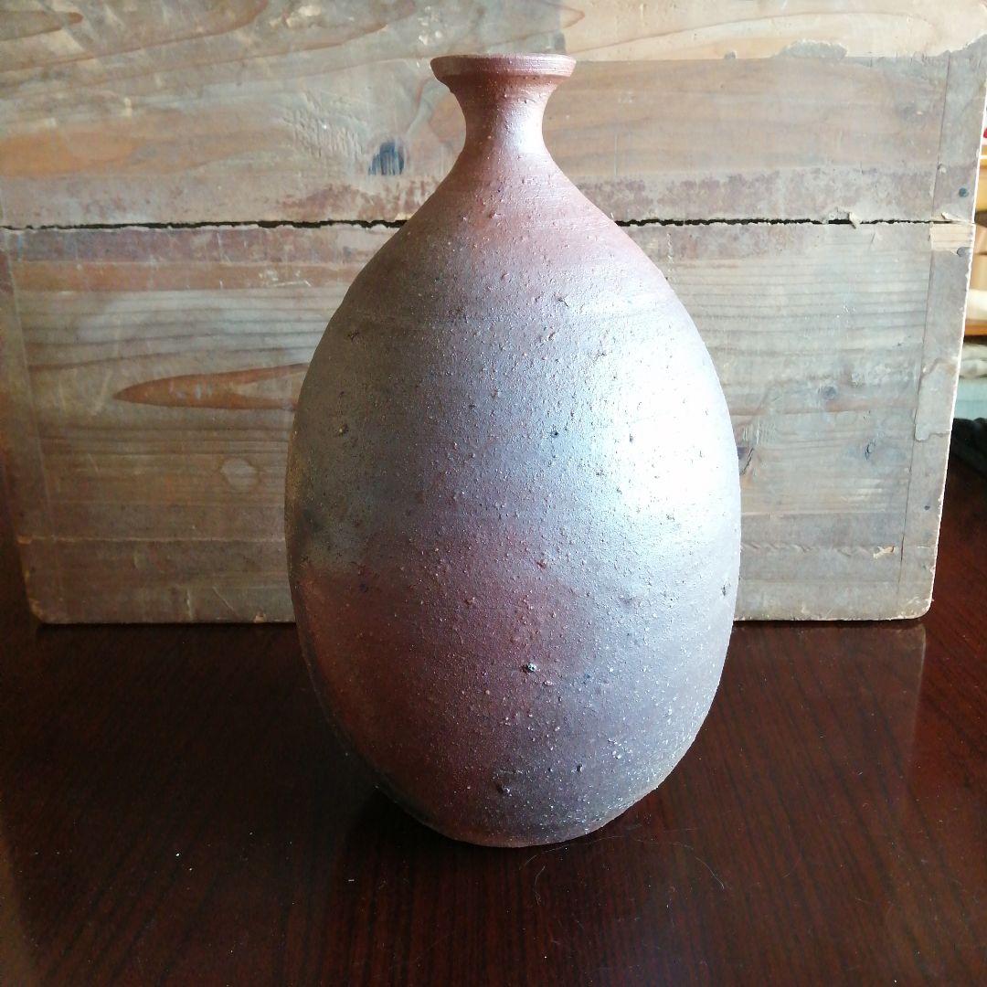 【人間国宝】備前焼　藤原雄　備前大徳利　29cm