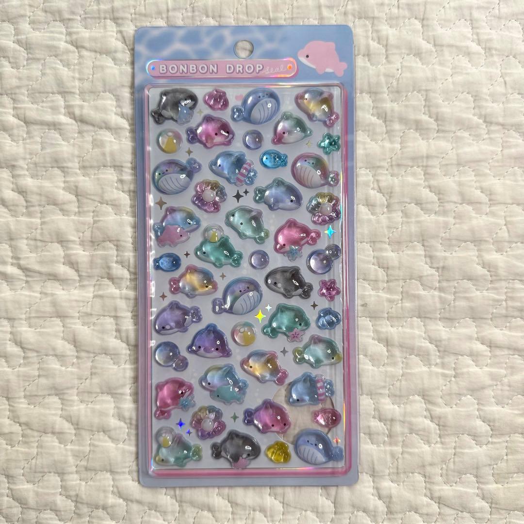 水族館限定　ボンボンドロップシール　6種　コンプリート　うみのいきもの　クーリア