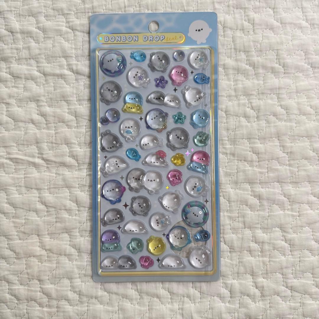 水族館限定　ボンボンドロップシール　6種　コンプリート　うみのいきもの　クーリア