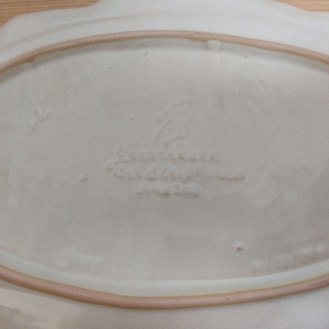 美品)　ヤナカーン　陶器のお皿　オーバルプレート