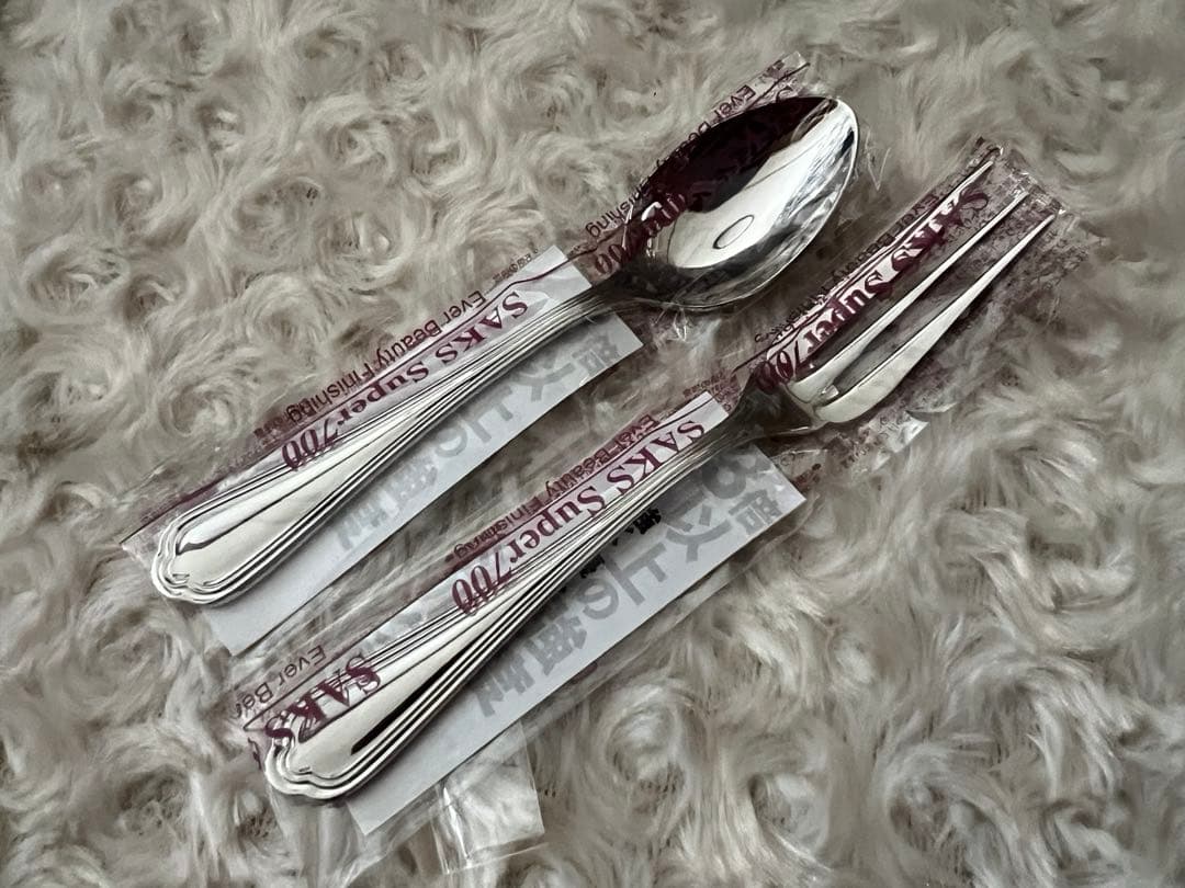 【おパタ】サクライ　サックススーパー700 フォーク＆スプーン　６本セット