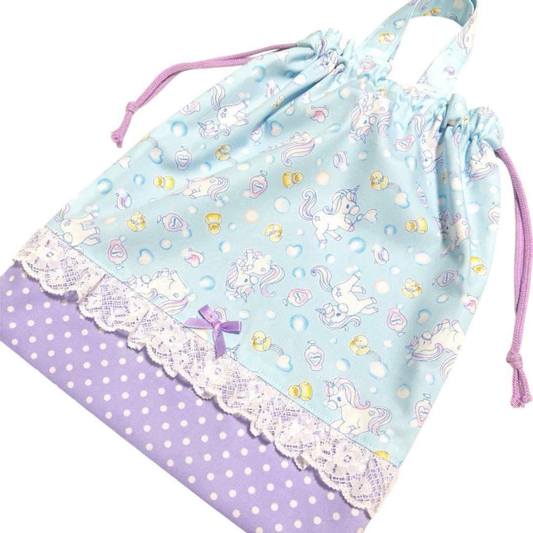 No.376＊入学グッズ　手提げバッグ　体操着袋　ハンドメイド　ユニコーン