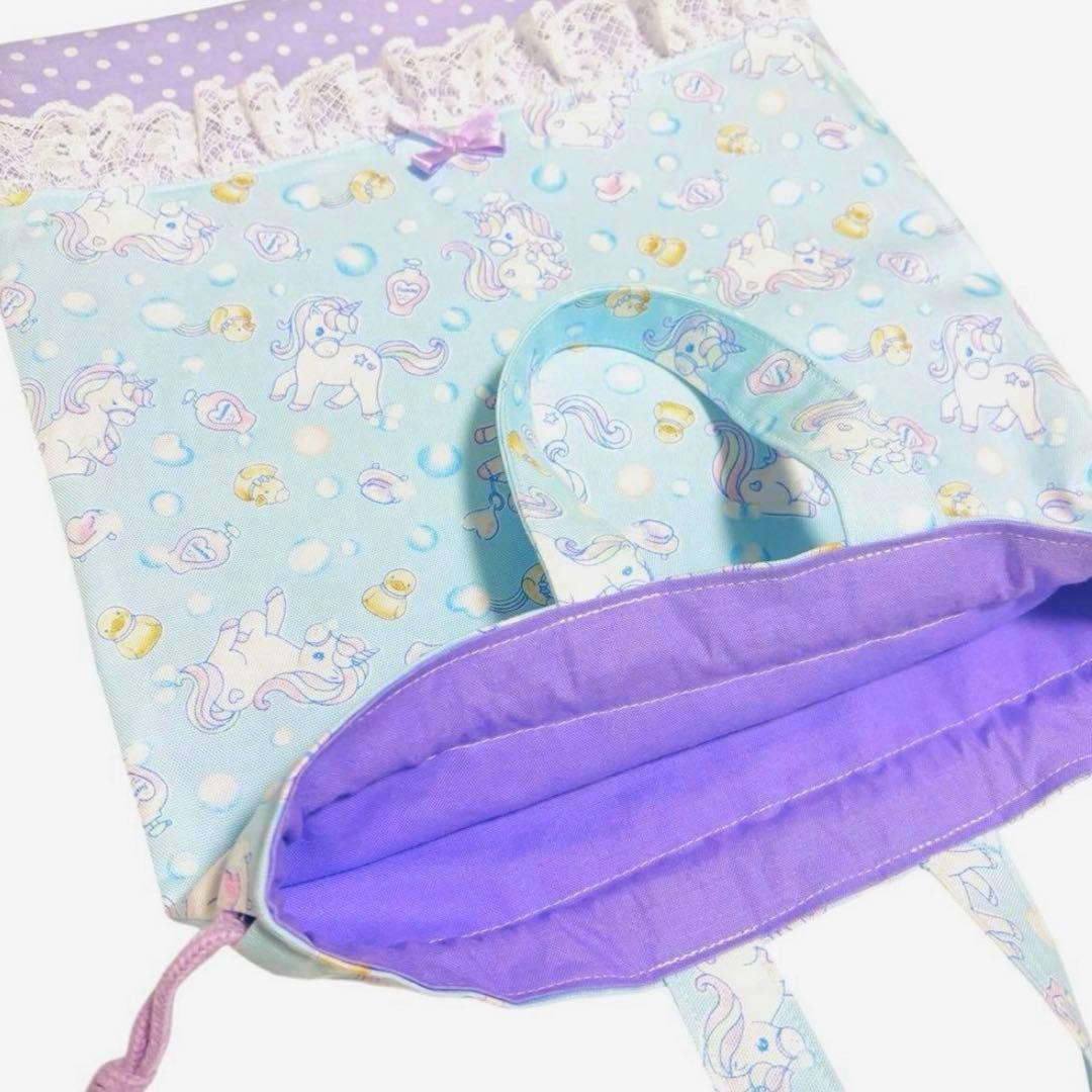 No.376＊入学グッズ　手提げバッグ　体操着袋　ハンドメイド　ユニコーン