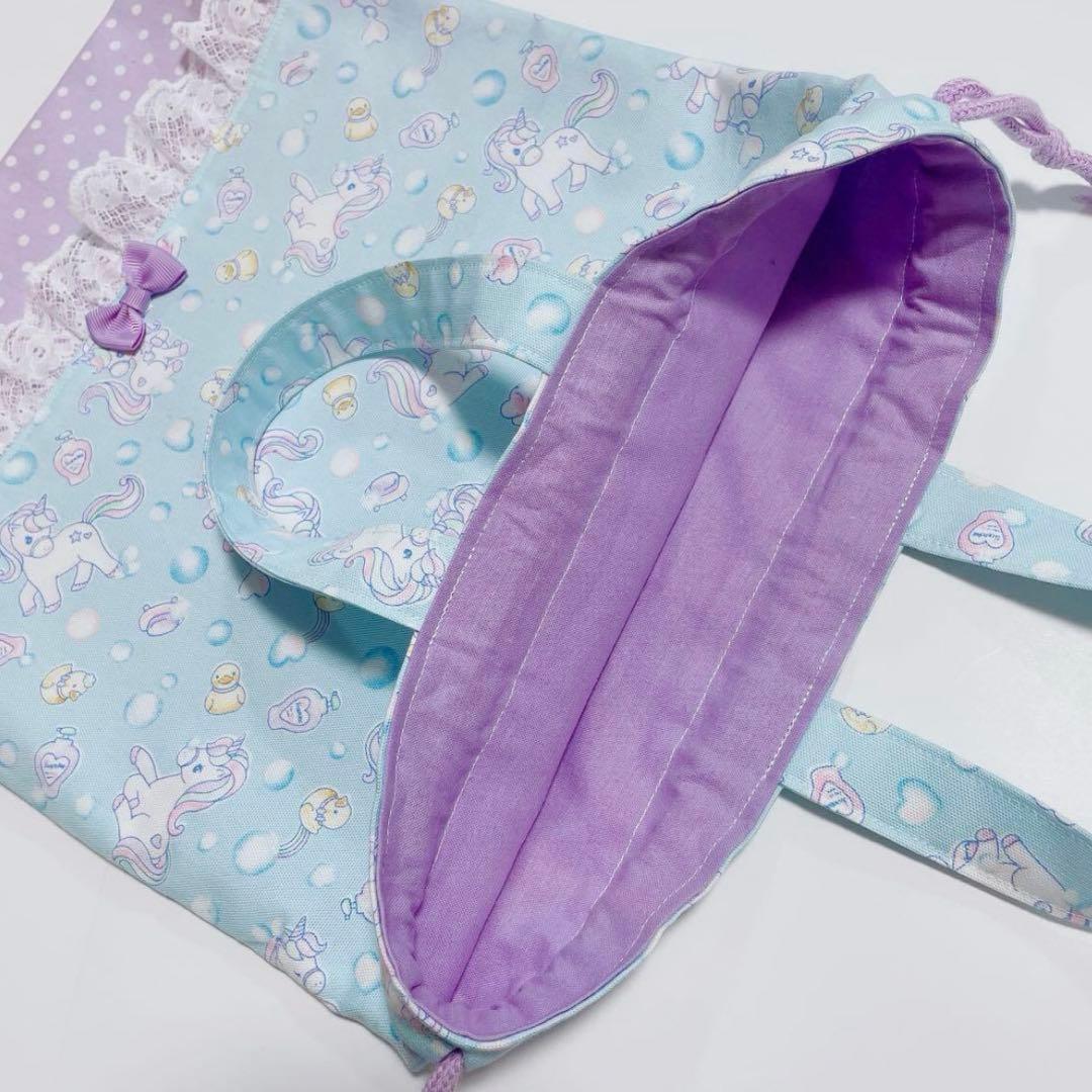 No.376＊入学グッズ　手提げバッグ　体操着袋　ハンドメイド　ユニコーン