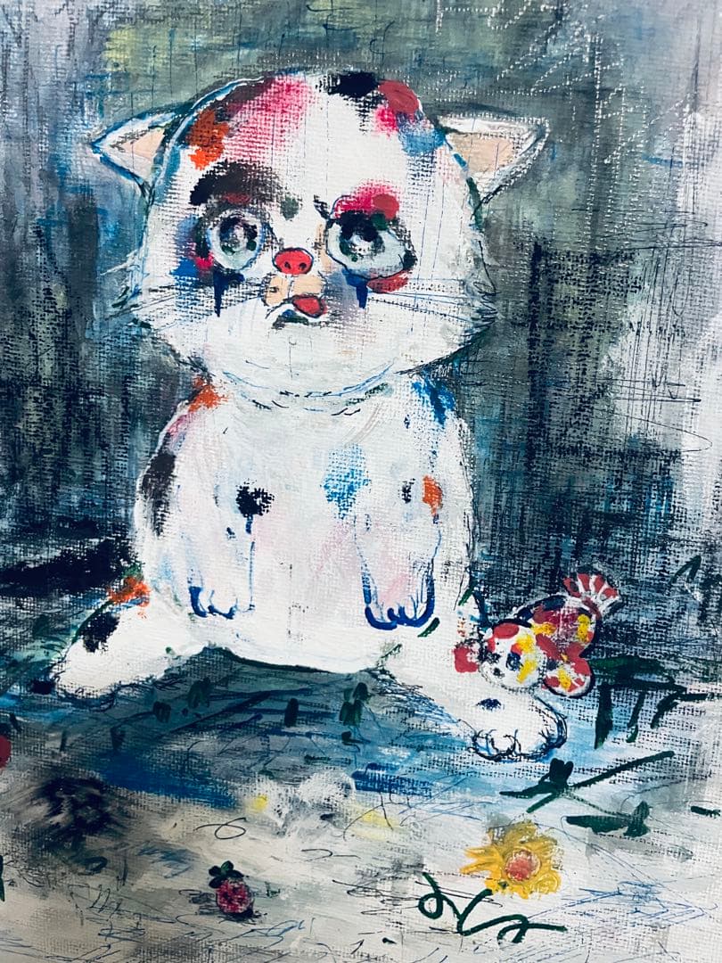 ゆ*ー様 カベに凭れる① 25cm✖️20cmパネルキャンバス