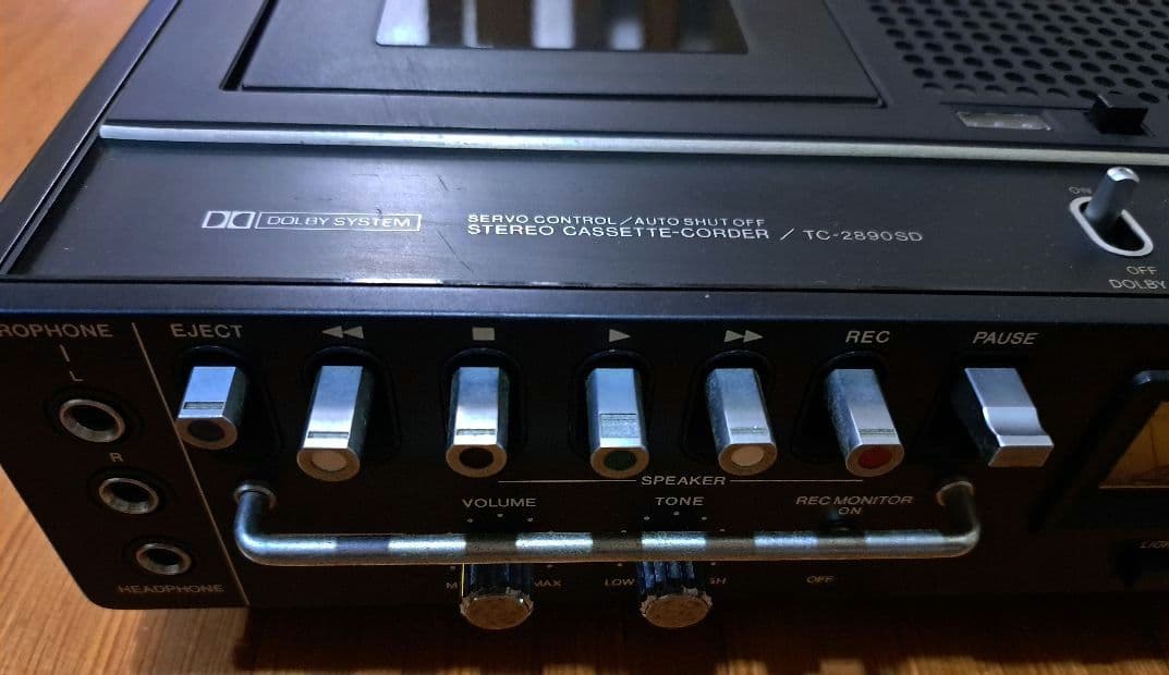 SONY TC-2890 SDソニー カセットデンスケ レコーダーハードケース付