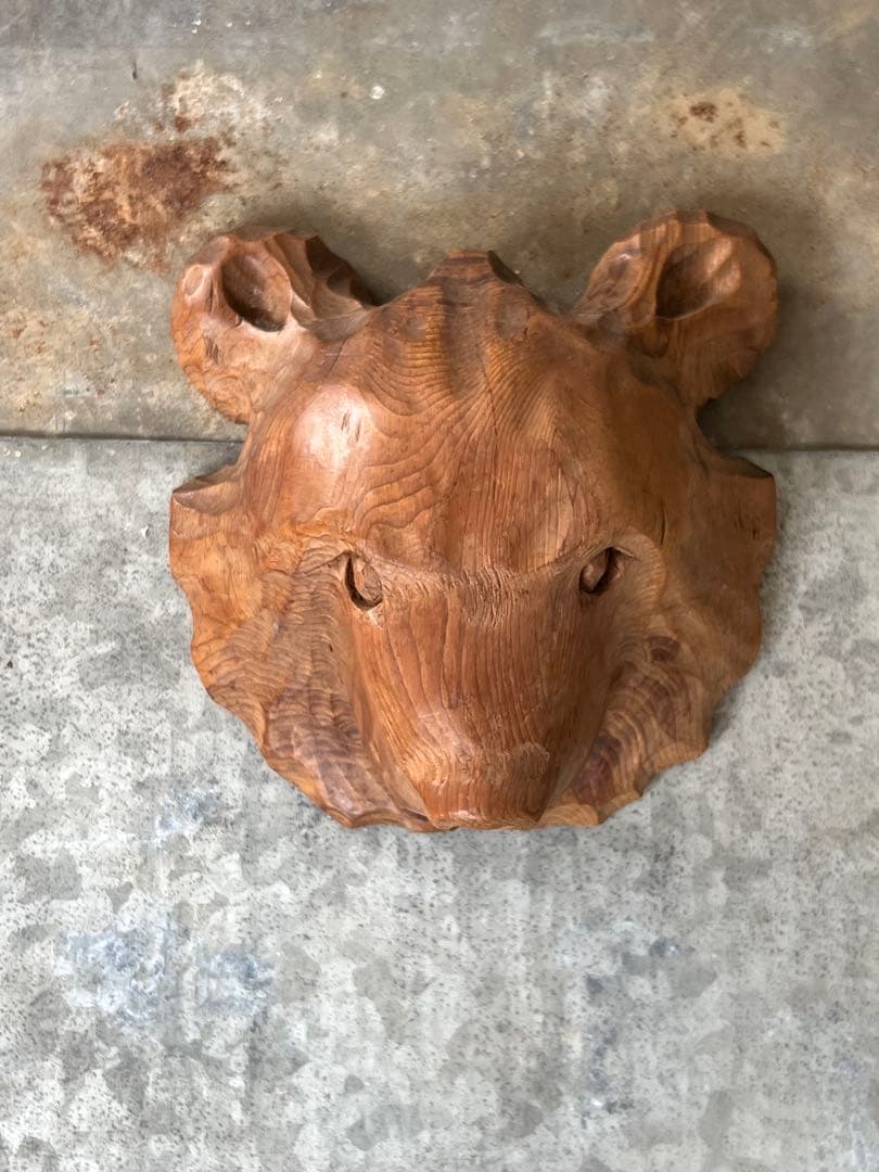 70'sアイヌ民藝　木彫り熊 ミニマスク／ヴィンテージ郷土玩具 FOLK ART