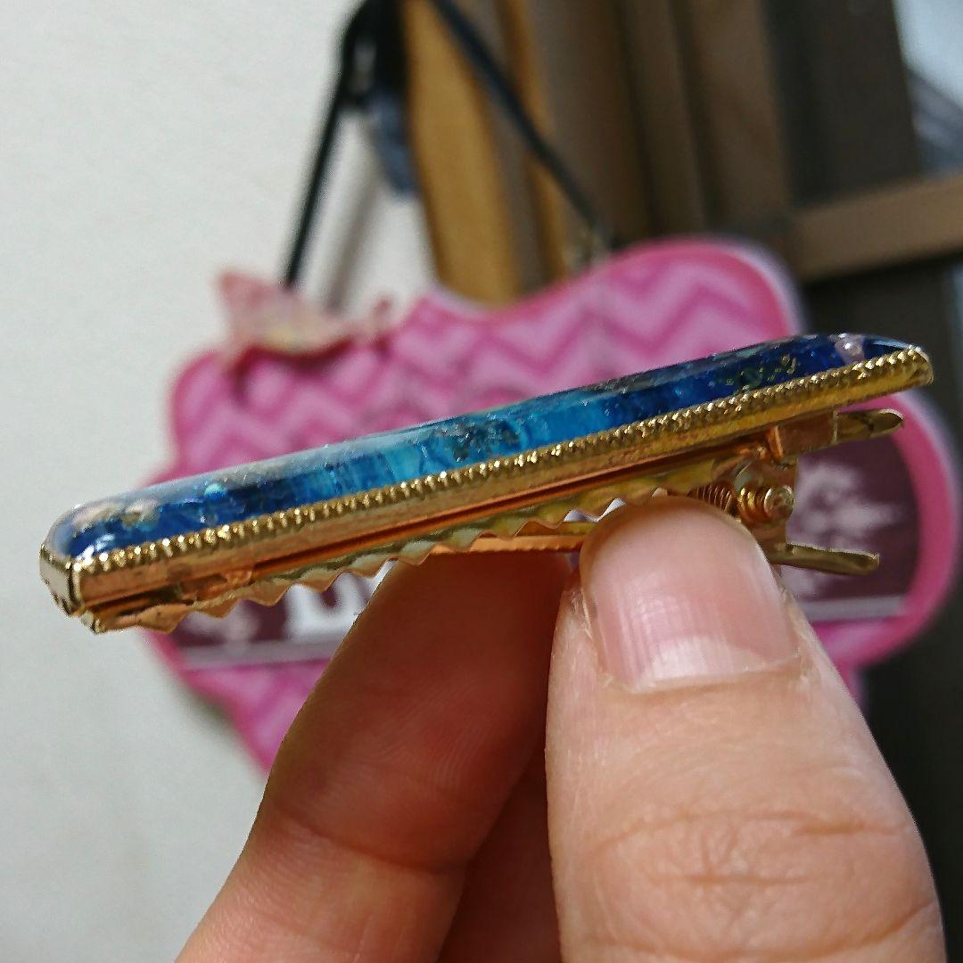 雪と蝶々の宇宙ヘアクリップ。❅°.。