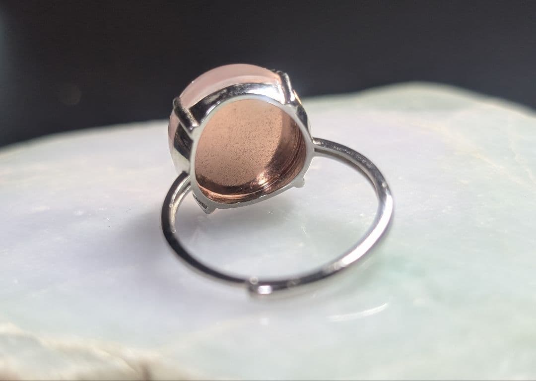 高品質大粒神秘的潤艶スターローズクォーツリング1点物