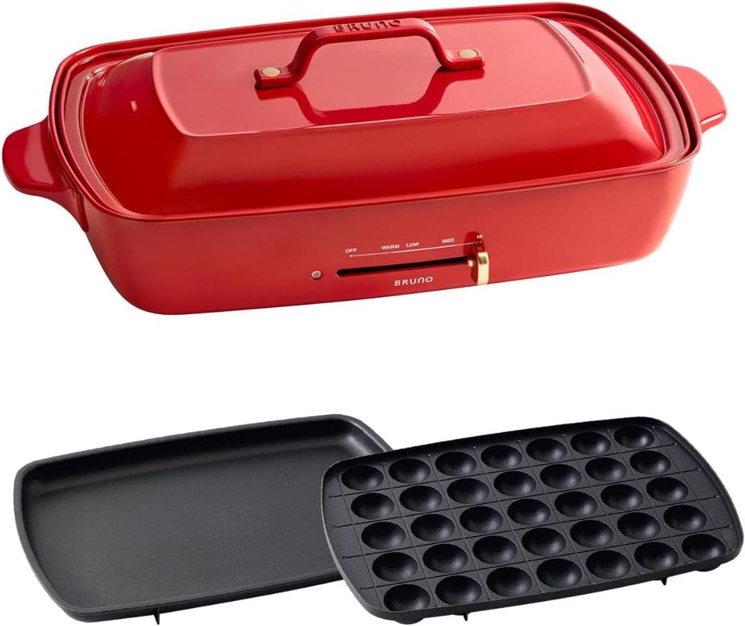 BRUNO ホットプレート グランデサイズ レッド BOE026-RD