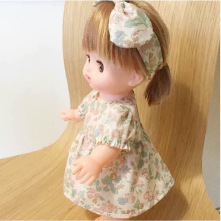 商談済み＊*メルちゃん 服 リバティのワンピース❁ヘアバンドセット