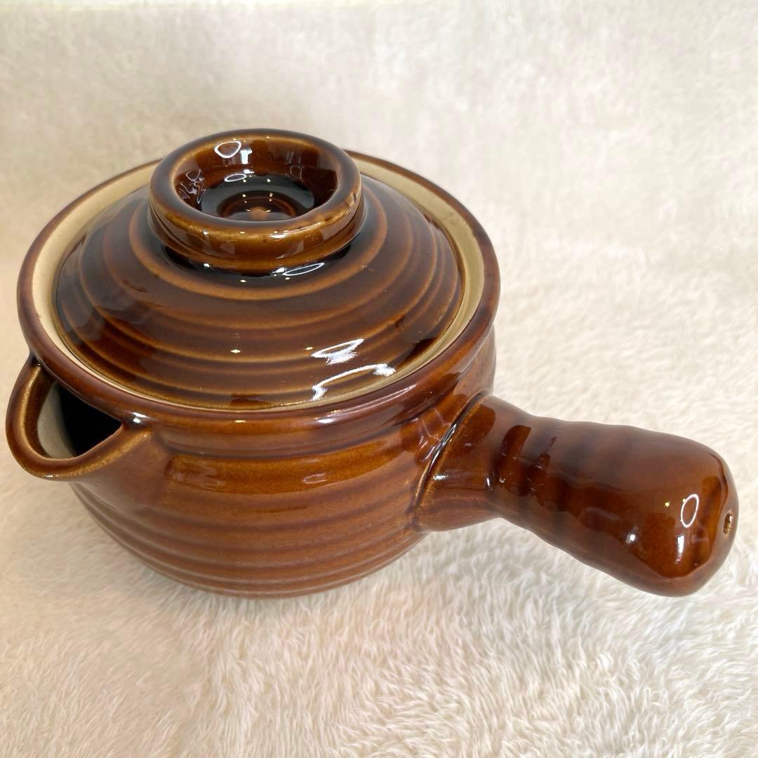 【4個セット】行平鍋 土鍋 蓋付き 片手鍋 飴色 煮込み鍋 直火用 13センチ